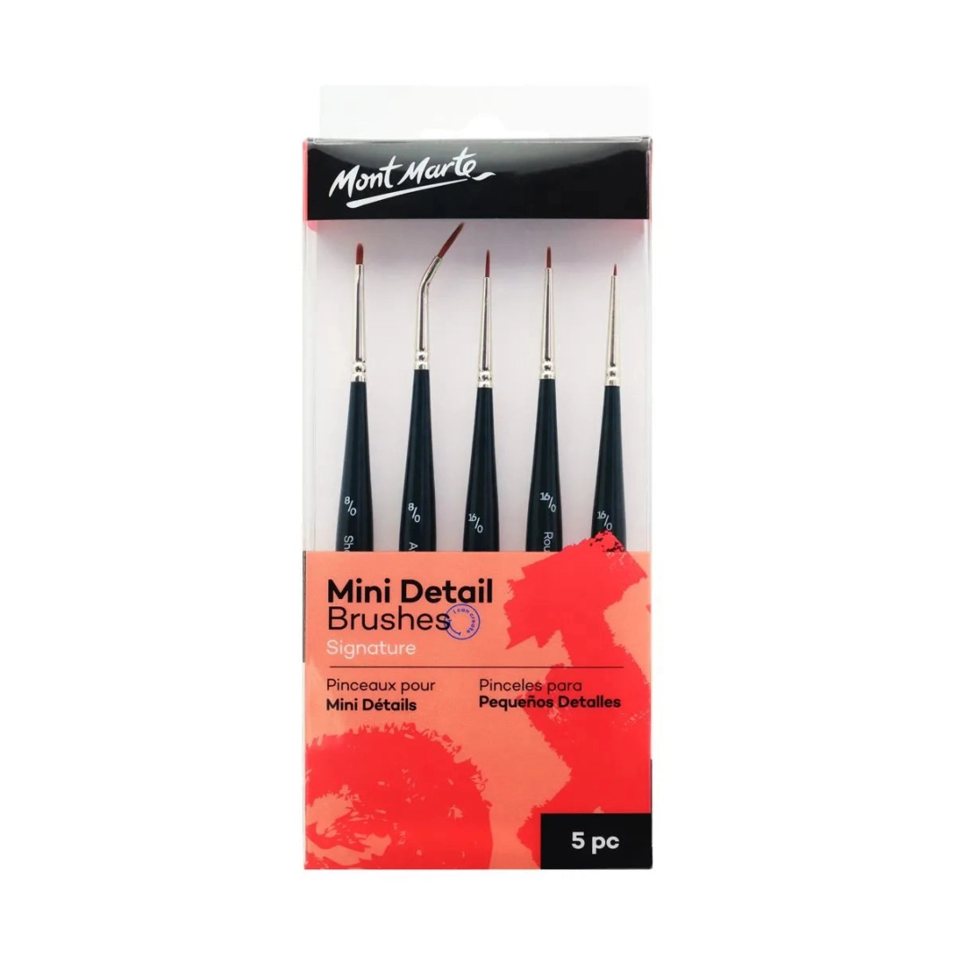 Mont Marte Mini Detail Brushes - Set of 5