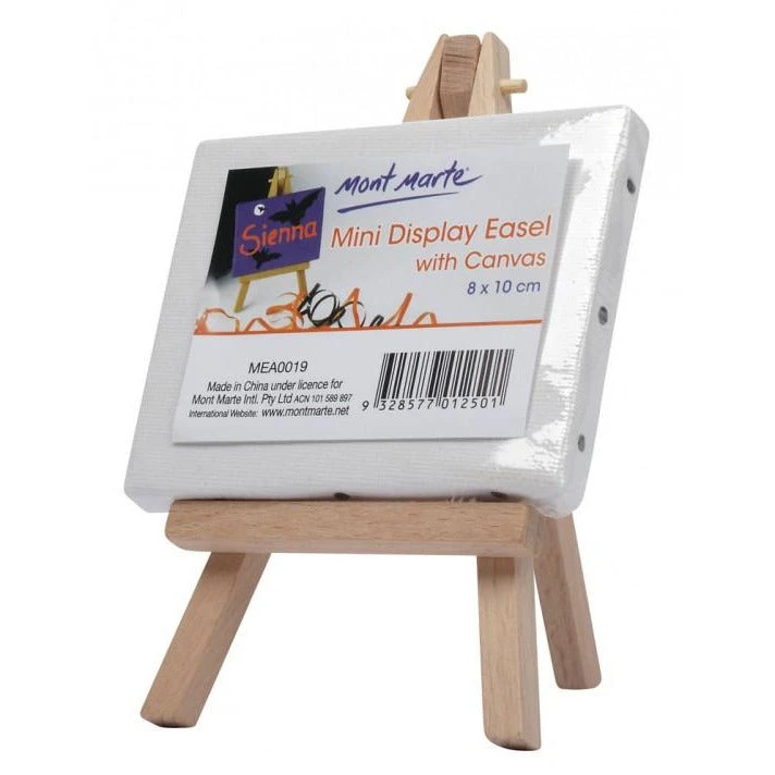 Mont Marte Mini Easel + Canvas 8cmx10cm