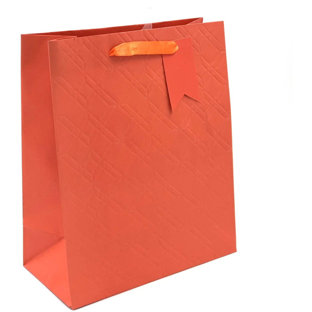 IG Design Group M Paper Craft Embossed Gift Bag  30x25x13cm