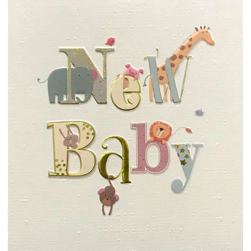 UK Greetings New Baby Greeting Card 16x14 cm with Envelope