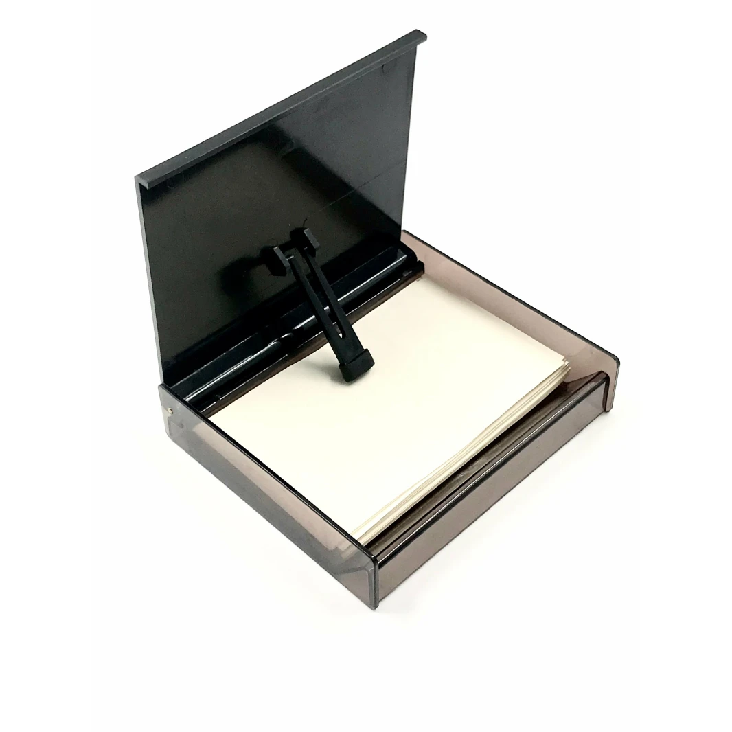 Metro Memo Paper Dispenser 13x12cm - Transparent Brown