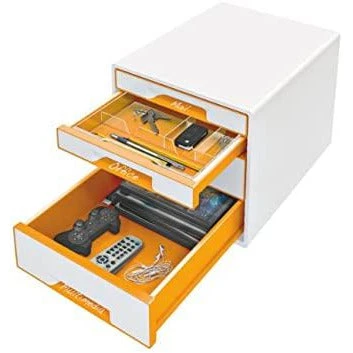 Leitz WOW Cube Desk Top Organizer 5 Drawers Cabinet - A4