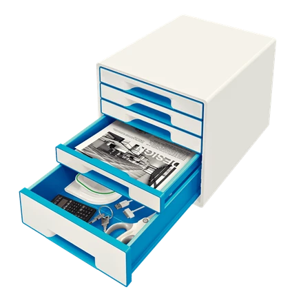 Leitz WOW Cube Desk Top Organizer 5 Drawers Cabinet - A4