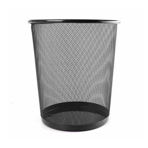Golden Horse Office Waste Basket Metal Mesh Black 22x28cm