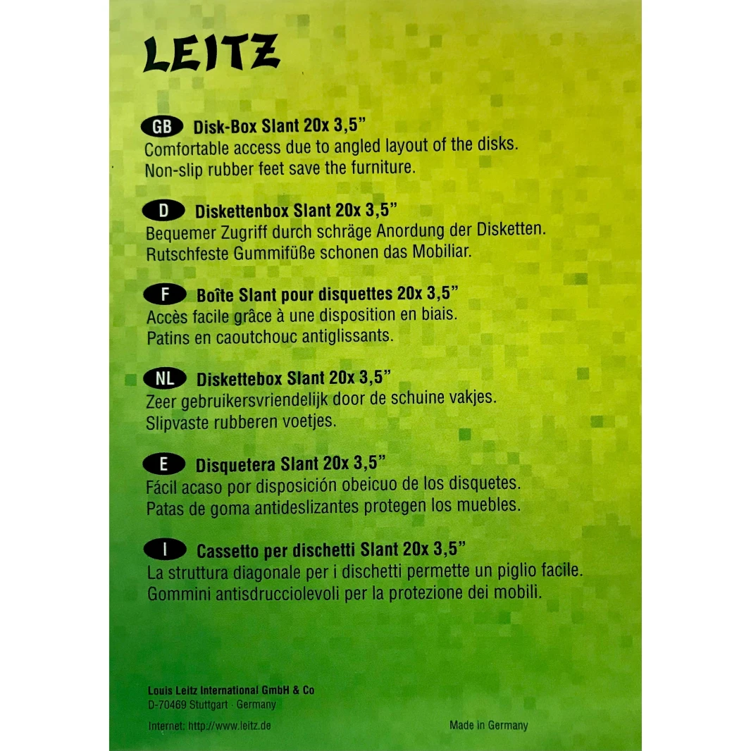 صندوق تخزين أقراص مرنة مائل من Leitz