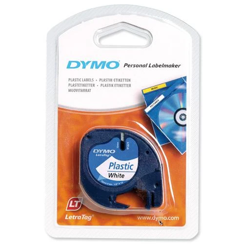 شريط Dymo LT مقاس 12 مم × 4 أمتار - أسود أو أبيض
