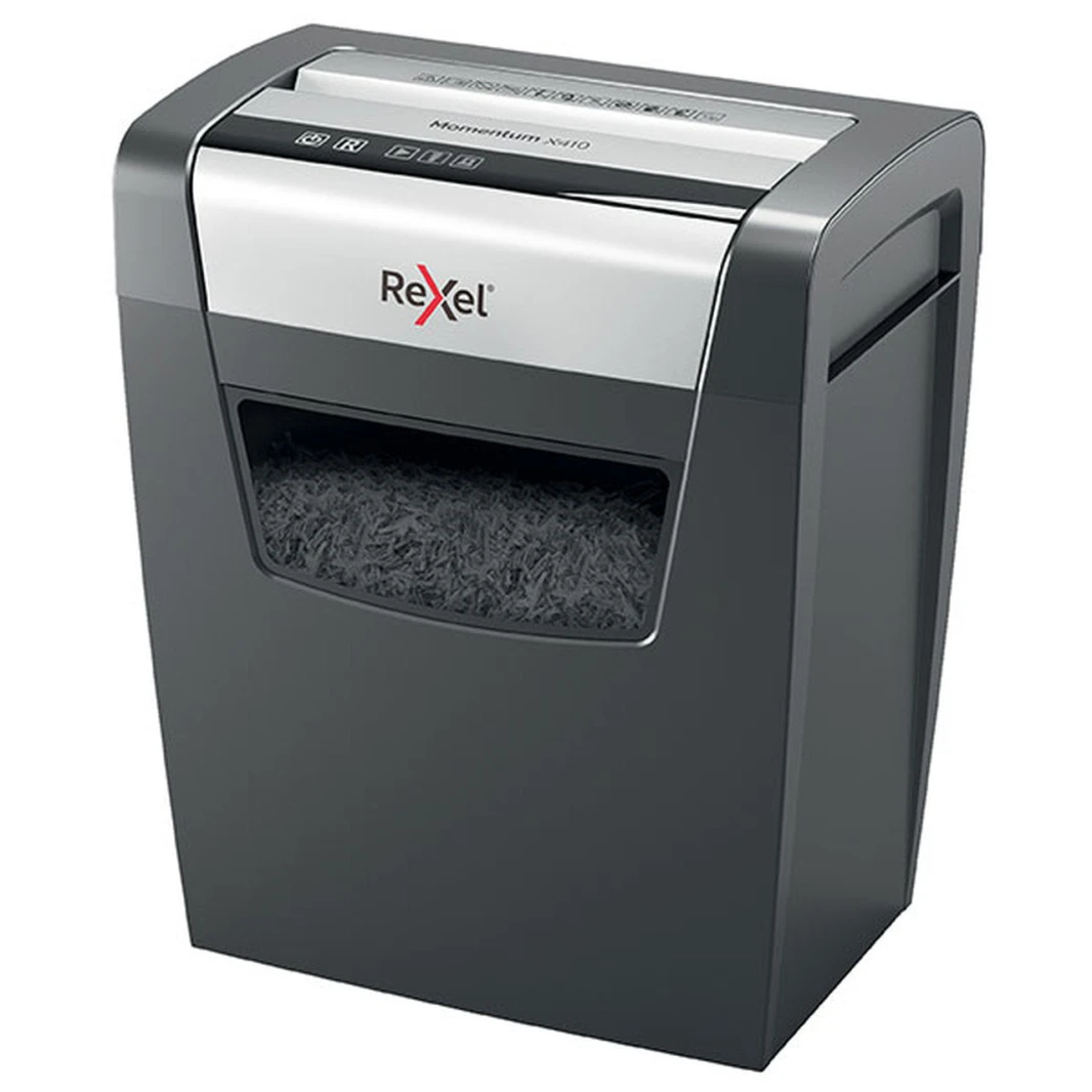 Rexel Momentum P4 Cross Cut Shredder Machine - Momentum X410