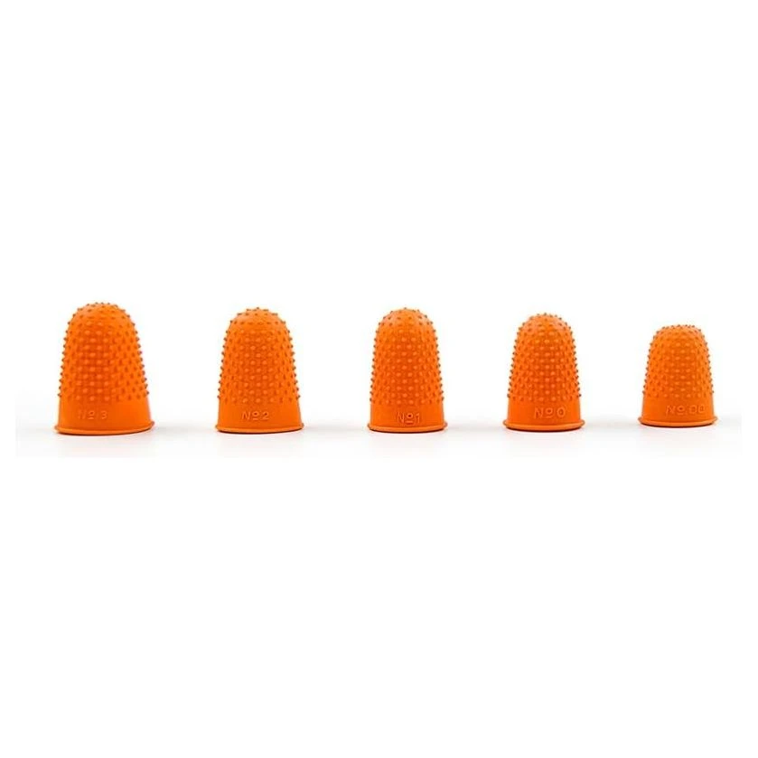 Yosogo Studded Natural Rubber Finger Cone Thimblettes 5 Assorted Sizes for Note Counting & Page Turning - Pack of 5