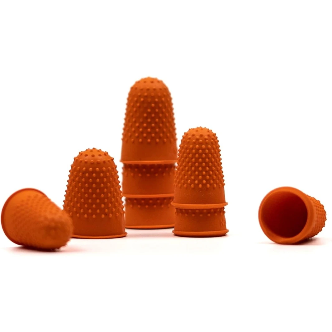 Yosogo Studded Natural Rubber Finger Cone Thimblettes 5 Assorted Sizes for Note Counting & Page Turning - Pack of 5