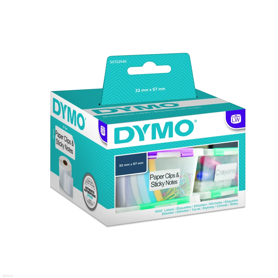 ملصقات Dymo LW متعددة الأغراض مقاس 57 × 32 مم - لفة واحدة من 1000