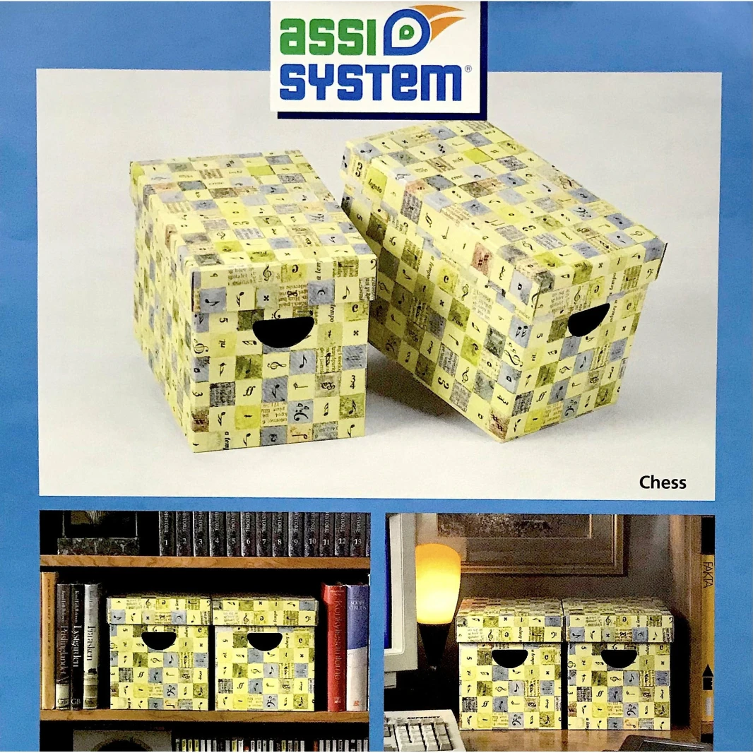 صندوق تخزين الشطرنج من Assi System مقاس 26.5x16.5x18.5 سم - عبوة من قطعة واحدة