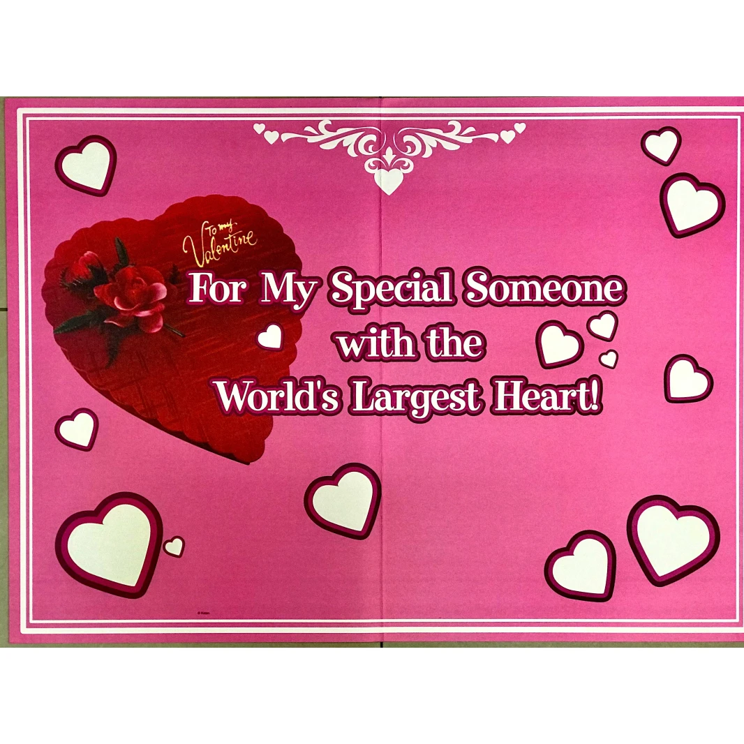 Jumbo Valentine's Day Greeting Cards with Envelope