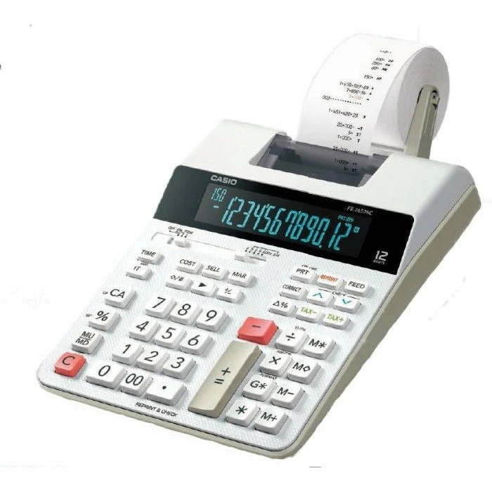 آلة حاسبة مكتبية كاسيو مع لفة ورق - HR-2650RC