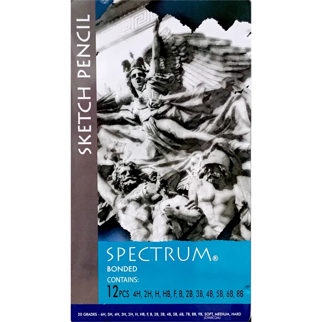 أقلام رسم Spectrum من 4H إلى 8B - عبوة من 12 قطعة