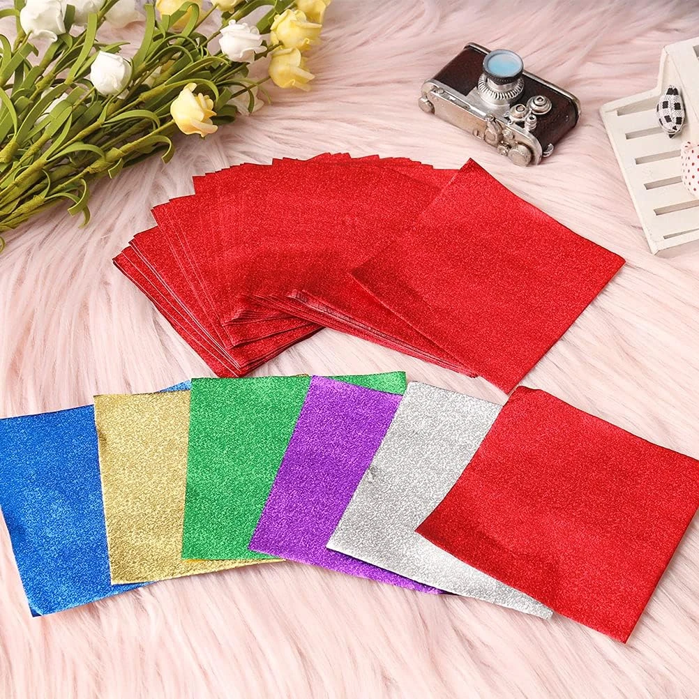 Foil Chocolate Candy Wrappers Colored Square 4"x4" - Pack of 100 Sheets