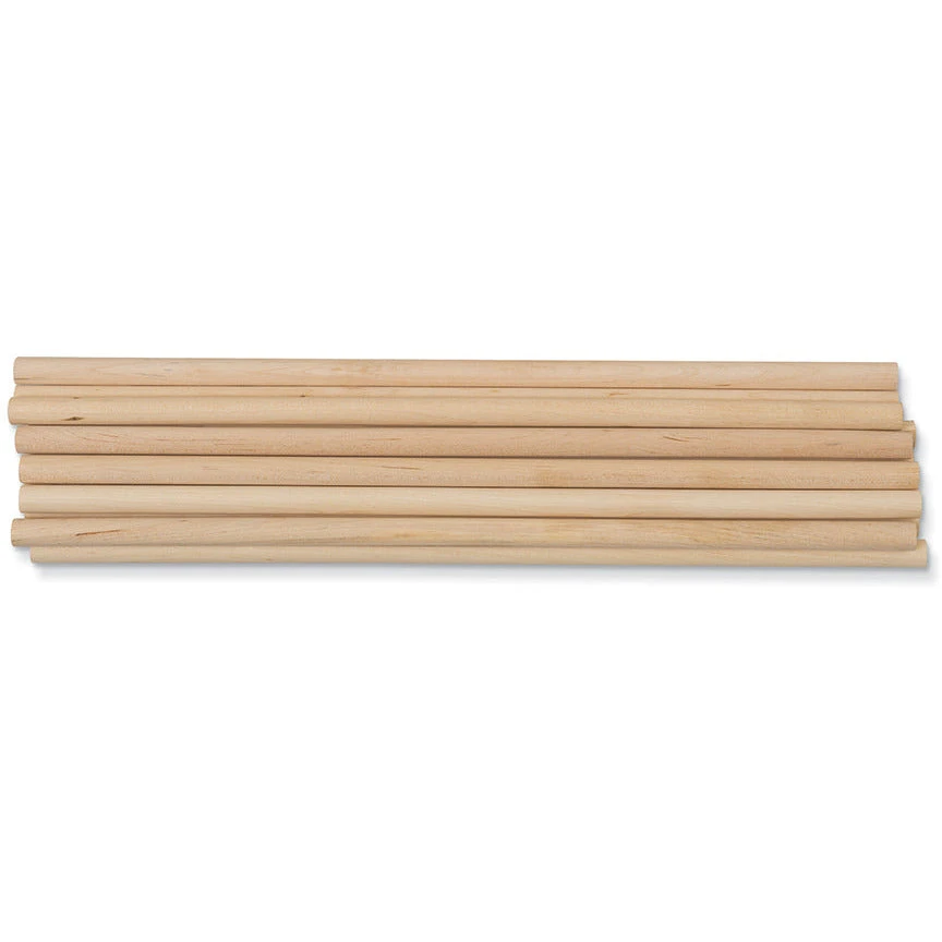 مسامير خشبية طبيعية من Pacon Creative Street مقاس 1x30 سم - عبوة من 4 قطع