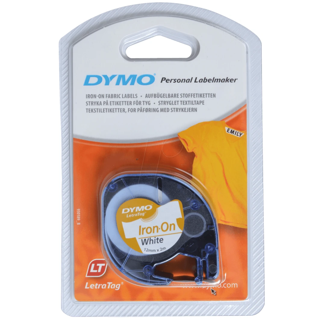 شريط Dymo LT Iron -On مقاس 12 مم × 2 متر