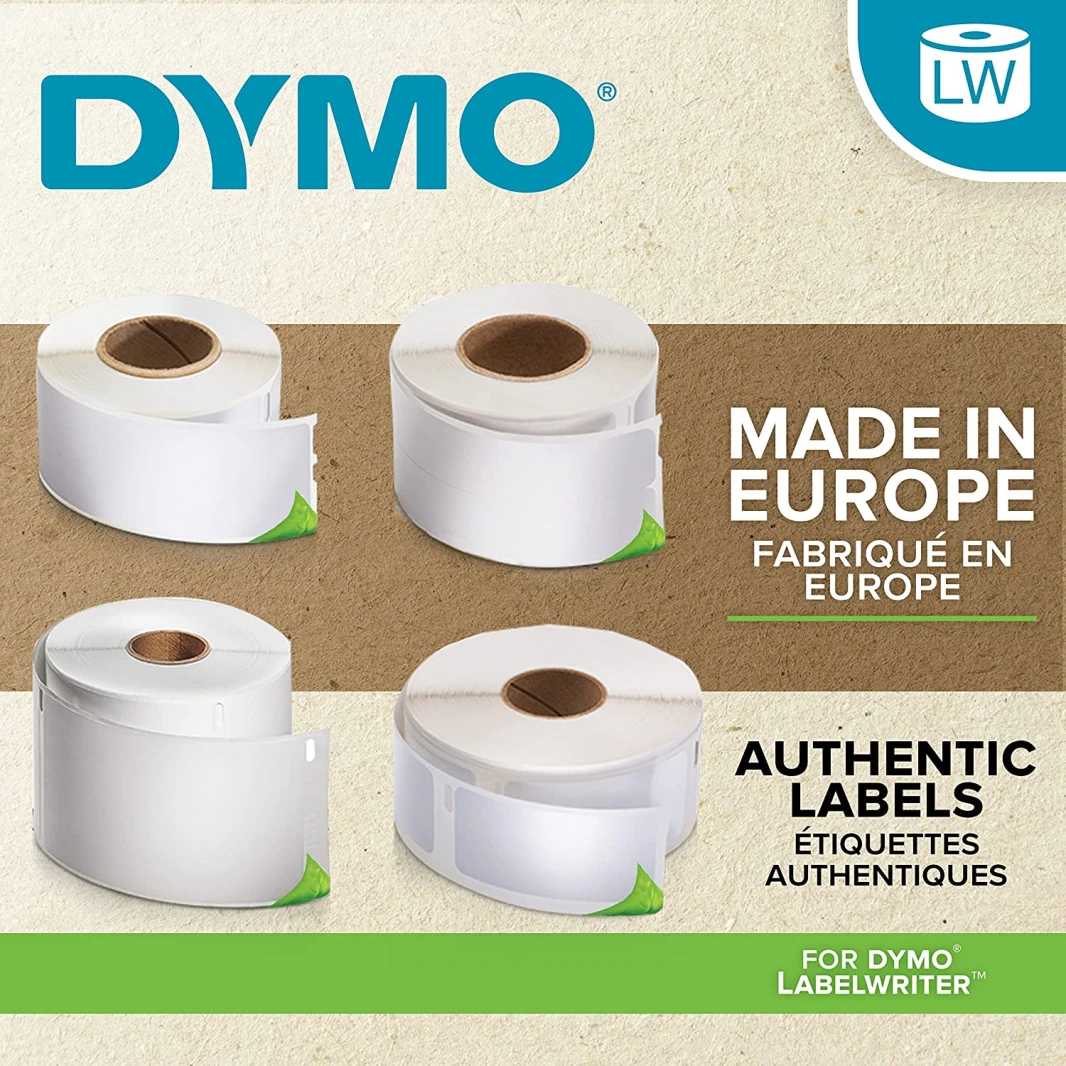 ملصقات Dymo LW مقاس 36x89 مم - 2 لفة من 260 ملصقًا
