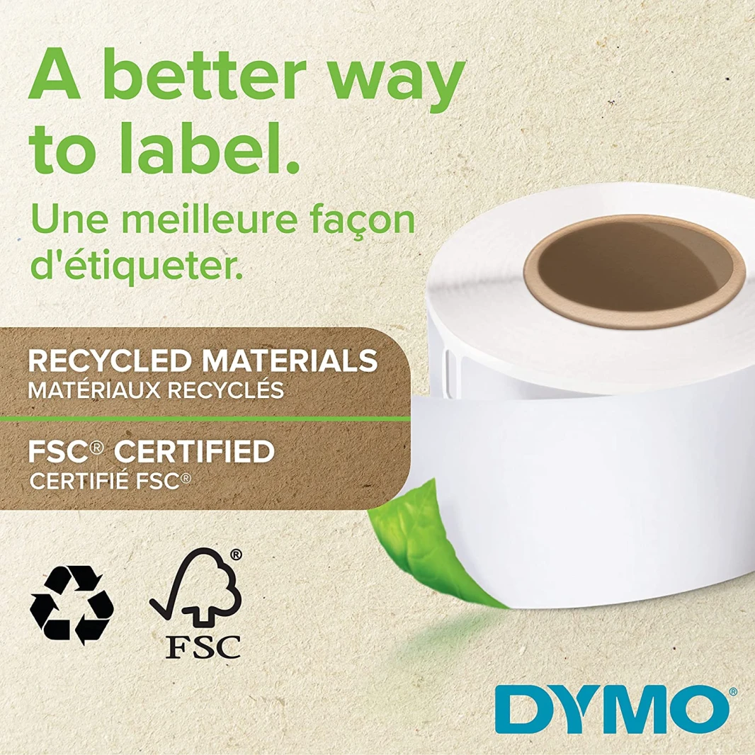 ملصقات Dymo LW مقاس 36x89 مم - 2 لفة من 260 ملصقًا