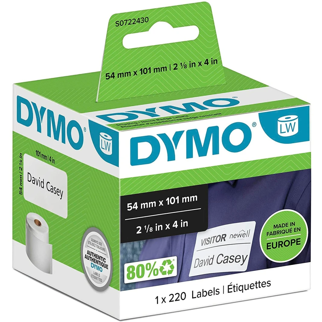 ملصقات Dymo LW مقاس 54x101 مم - لفة من 220 ملصقًا