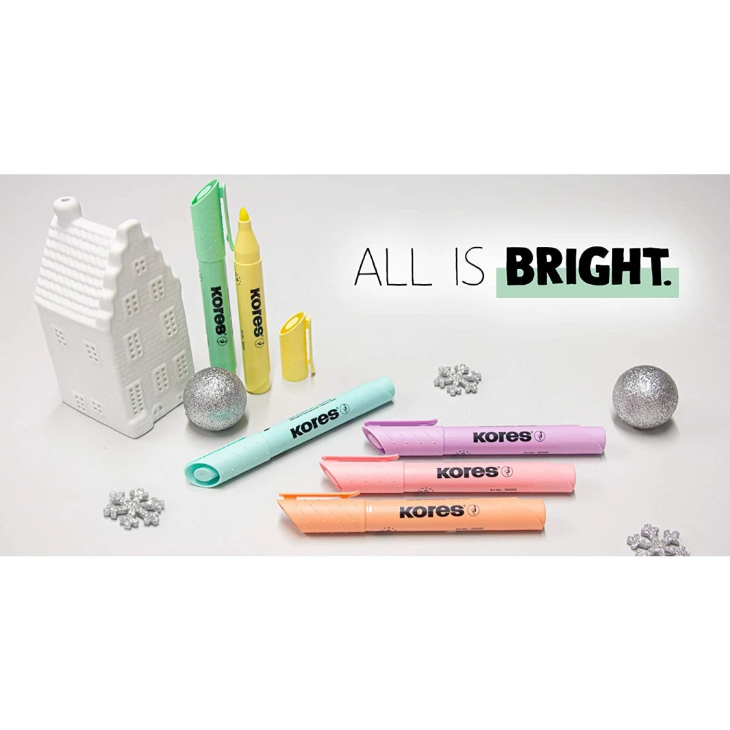 Kores High Liner Plus Chiseled Pastel Highlighter - Set of 6