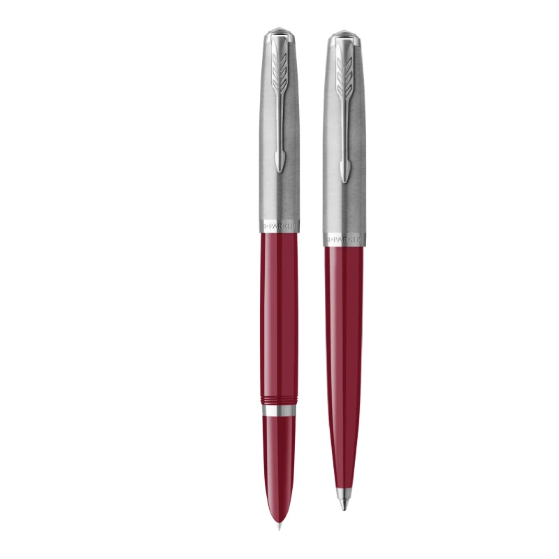 مجموعة أقلام الحبر الجاف والنافذة Parker 51 Burgundy Resin CT