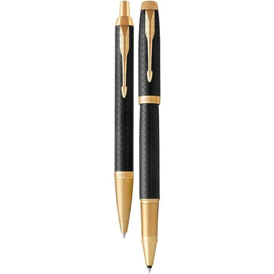 مجموعة أقلام باركر IM Premium Black GT ذات الحبر الجاف والرولر بوينت