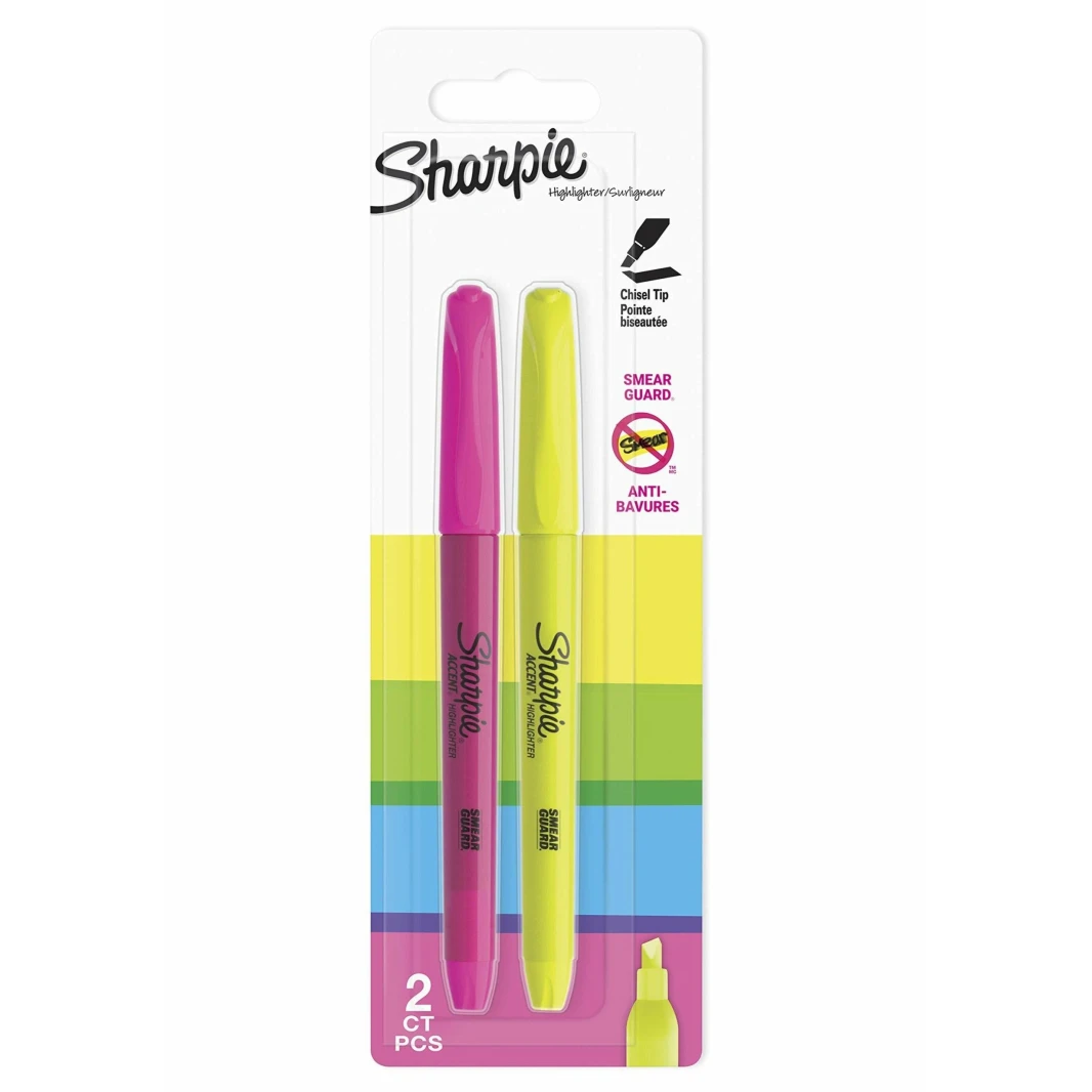 Sharpie Accent Chisel Tip Pocket Highlighter Pen - Pack of 2
