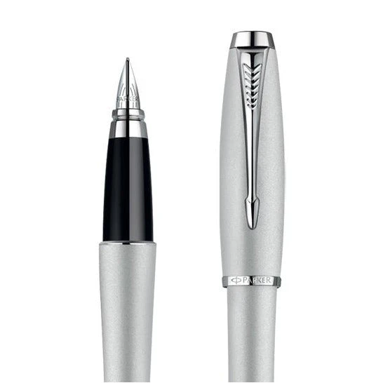مجموعة أقلام الحبر الجاف والنافذة من Parker Urban Fashion Fast Track Silver CT