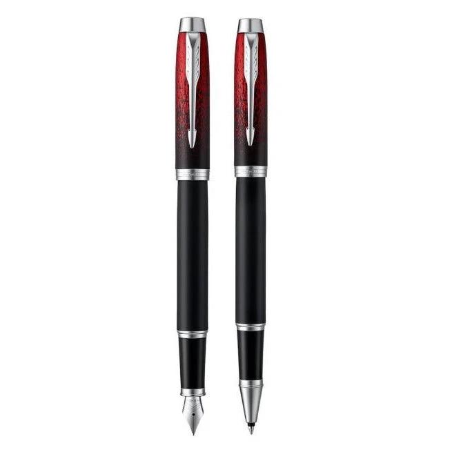 Parker IM Red Ignite CT Fountain & Ballpoint Pen Set - Special Edition