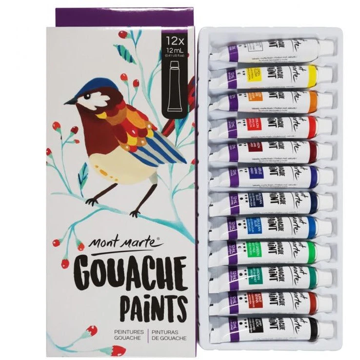 Mont Marte Gouache Paints / 12 x 12ml