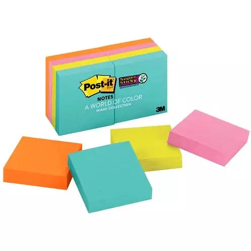 3M Post-it® Notes Super Sticky 1 7/8"  x 1 7/8"  - Pack of 8