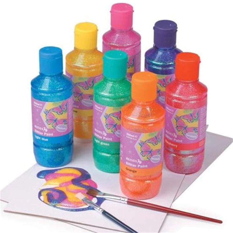 Special Offer Reeves Glitter Washable Tempra Paint Squeeze Bottle - 250ml