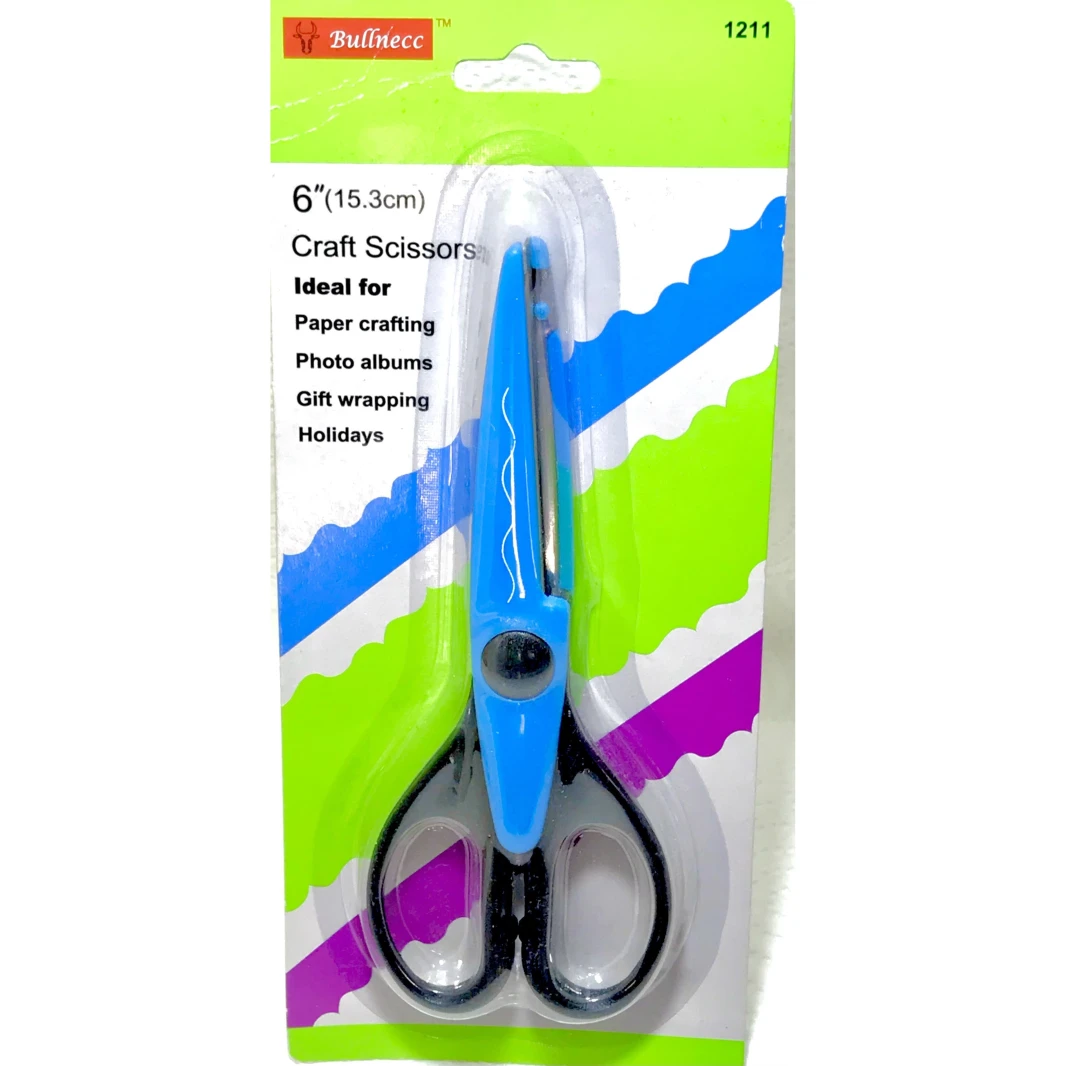 Bullnecc 6" Zig Zag Craft Scissors - Pack of 1