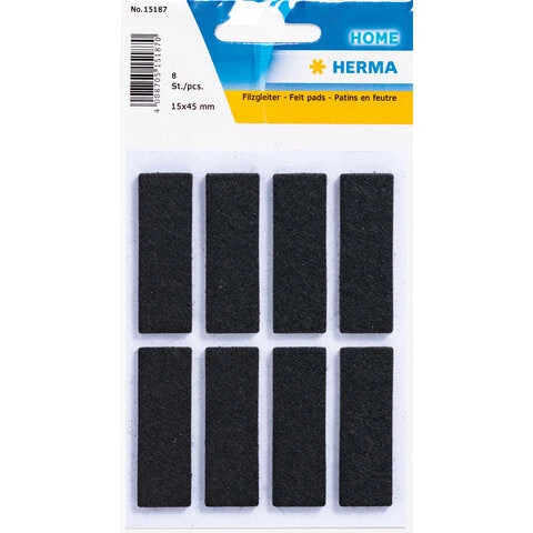 Herma Protective Felt Pads 15x45x3mm - Pack of 6