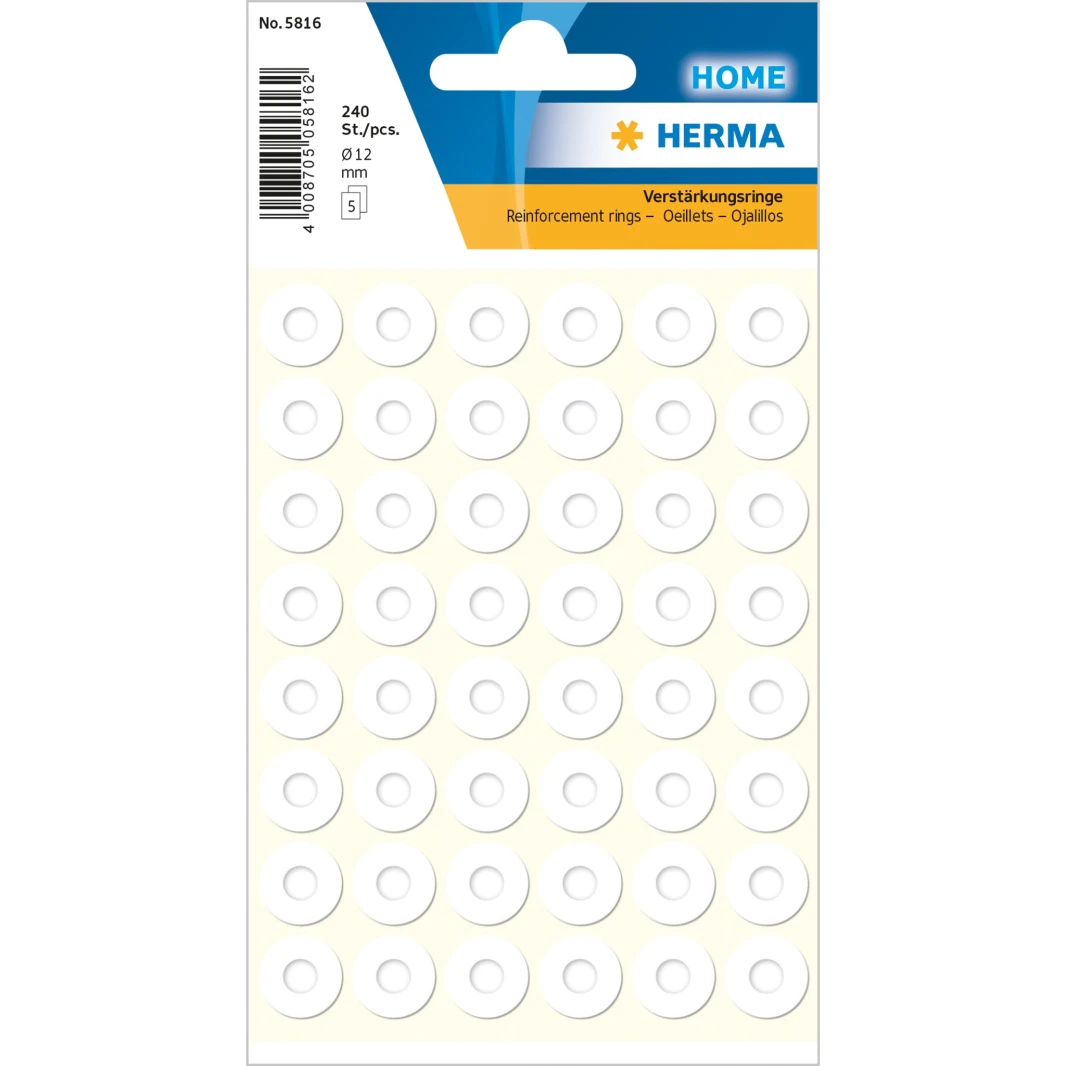 Herma Reinforcement Rings 12mm - Pack of 240