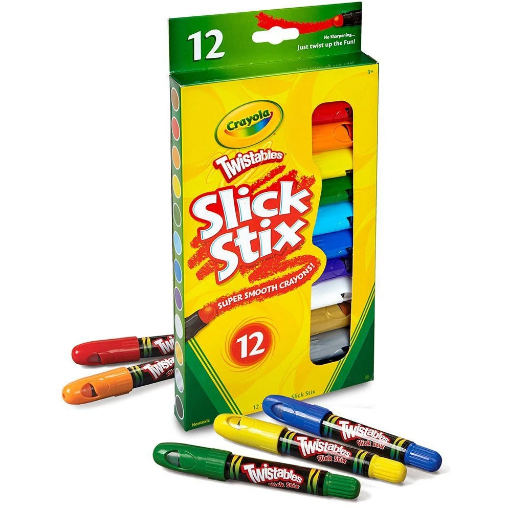 أقلام تلوين Crayola Twistables Slick Stix Super Smooth / 12