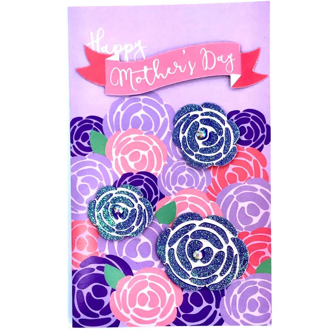 Paper Craft Mother's Day Greeting Card 20x12cm with Envelope