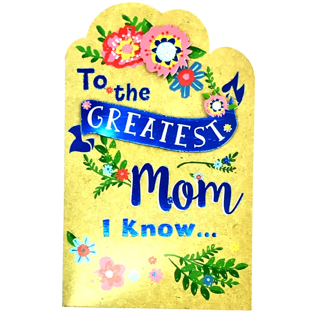 Paper Craft Mother's Day Greeting Card 20x12cm with Envelope