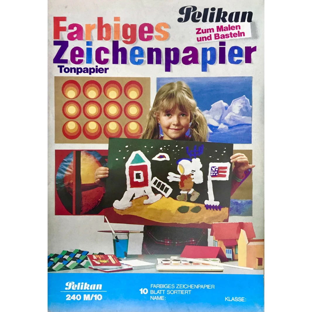 ورق Pelikan Farbiges Cut & Stick مقاس A4 بألوان سادة - عبوة من 10 قطع