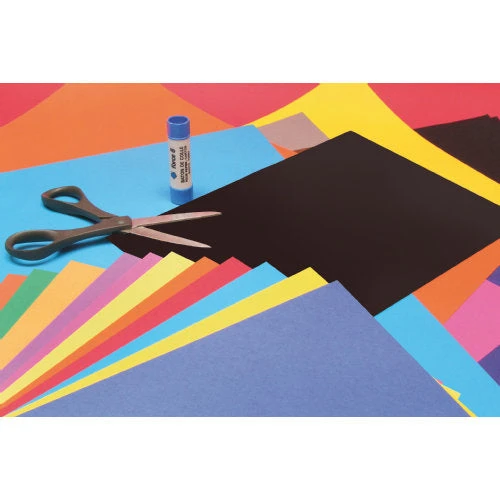 ورق Pelikan Farbiges Cut & Stick مقاس A4 بألوان سادة - عبوة من 10 قطع