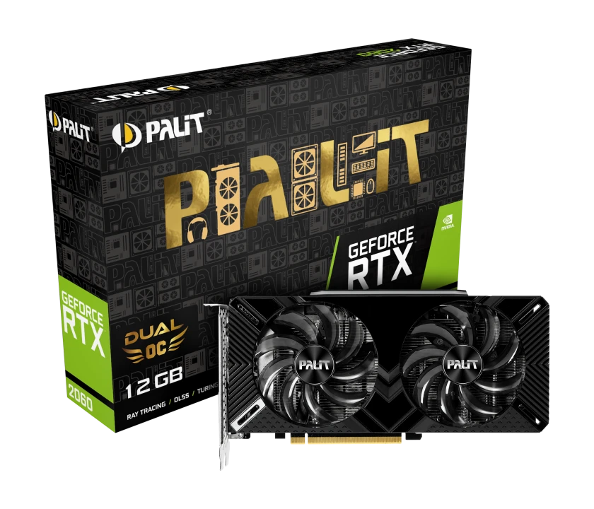 بطاقة GeForce RTX™ 2060 Dual بسعة 12 جيجابايت