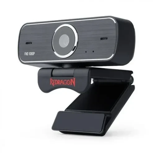 Redragon GW800 1080P Webcam with Built-in Dual Microphone 360-Degree Rotation - 2.0 USB Skype Computer Web Camera