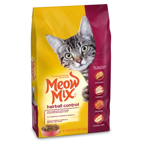 طعام قطط Meow Mix® للتحكم في كرات الشعر - 1.43 كجم