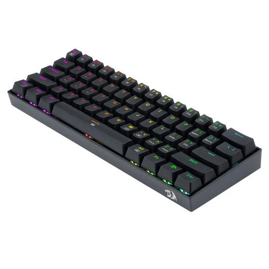 Redragon K630 Dragonborn 60% Wired RGB Gaming Keyboard, 61 Keys Compact Mechanical Keyboard with Linear Red Switch, Pro Driver Support, White
