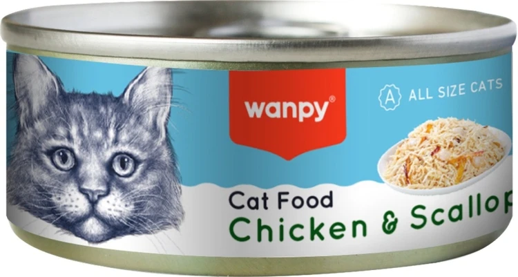 Wanpy Wet Food Chunks in Gravy with Chicken & Scallop Flavor 95 g