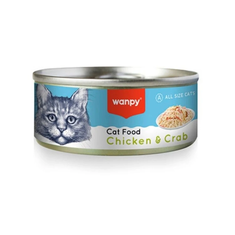 Wanpy Wet Food Chunks in Gravy with Chicken & Crab Flavor 95 g