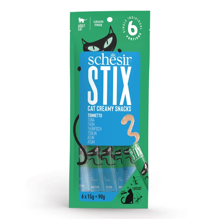 Schesir Stix Creamy Treat with Tuna Flavor (6x15g)