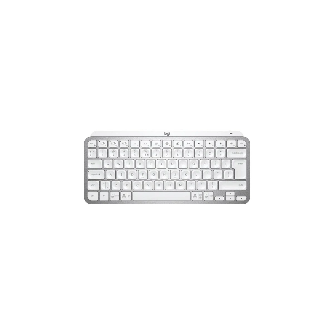 لوحة مفاتيح LOGITECH MX KEYS MINI اللاسلكية المضيئة - باللون الرمادي الفاتح