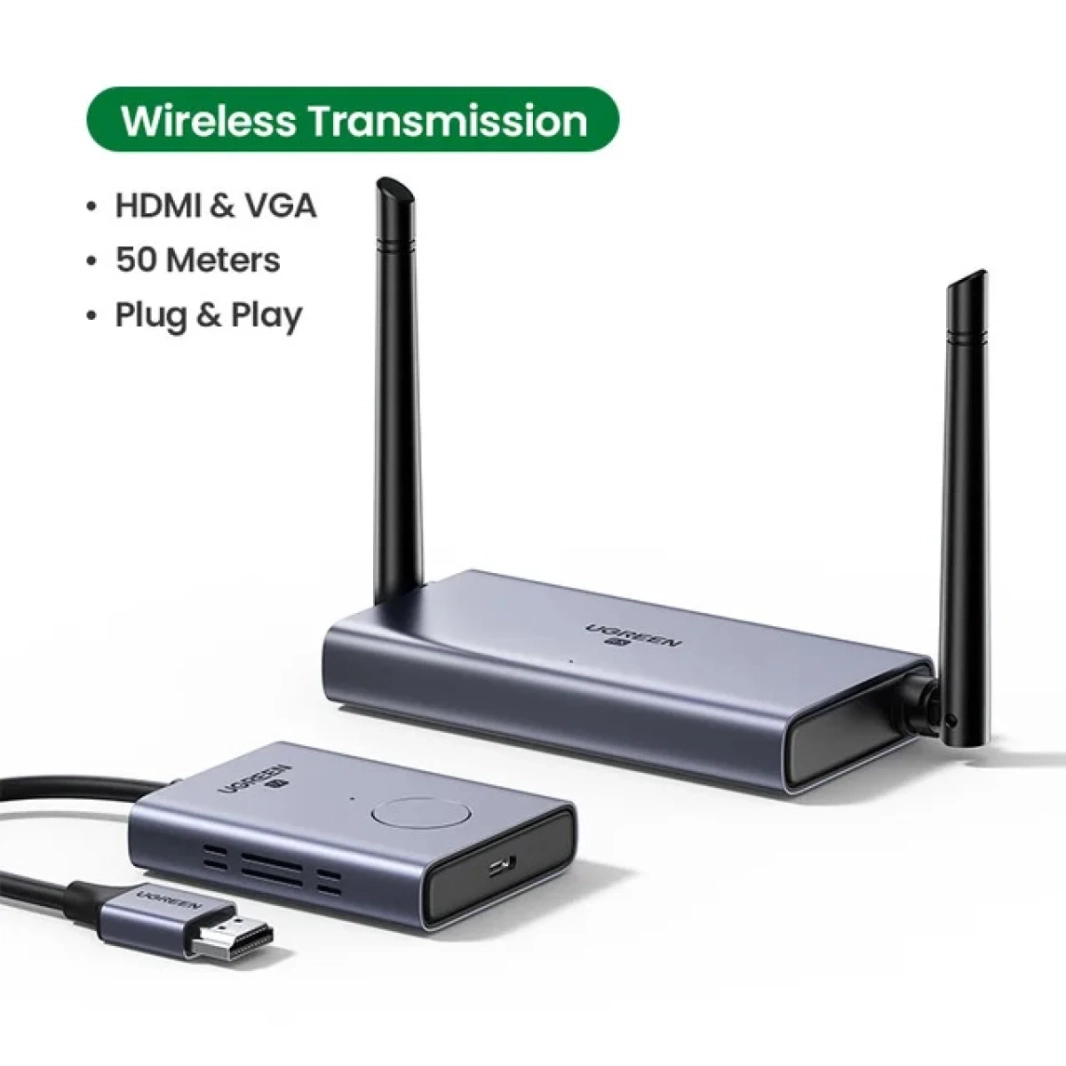 موسع HDMI لاسلكي من UGREEN بطول 50 متر - cm506